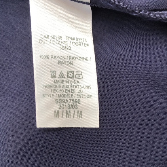 Splendid Skirt - high/low design. elastic waist. navy M - Picture 7 of 7